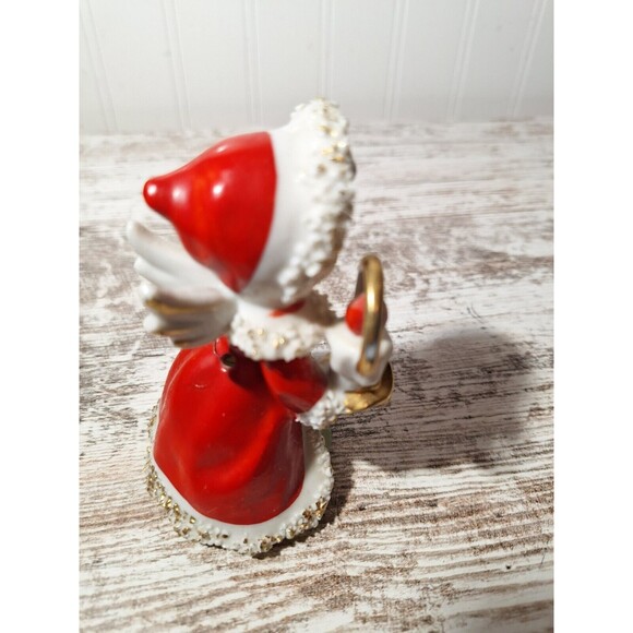 Vintage Christmas Bell Angel Holding Candle Light Lefton Japan ultra Rare HTF - Picture 5 of 12